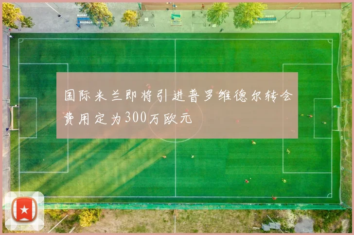 国际米兰即将引进普罗维德尔转会费用定为300万欧元